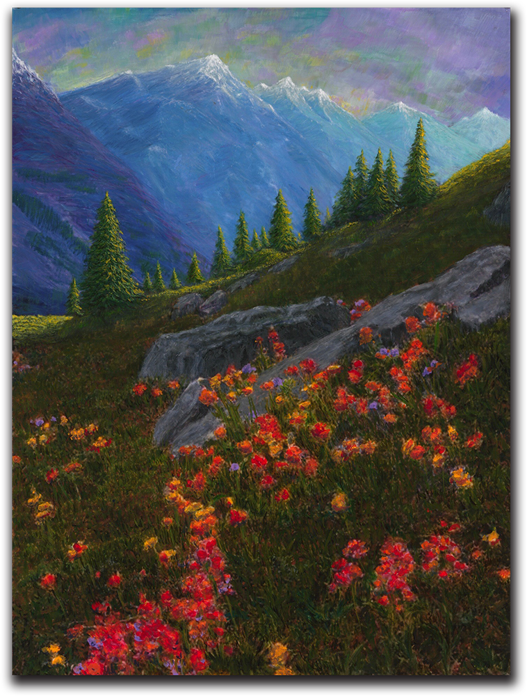 Arrival at the Elevated Lookout 18 x 24